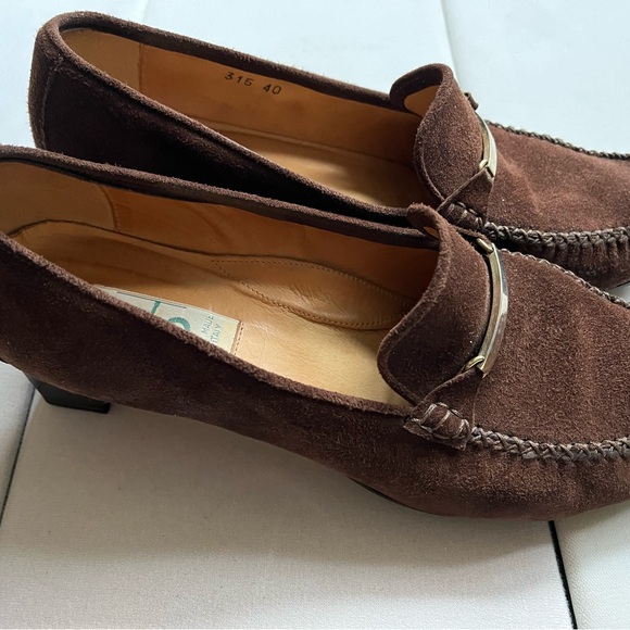 GALO brown suede heels, size 40 - Picture 3 of 8